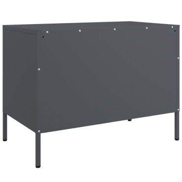 vidaXL Έπιπλο Τηλεόρασης Ανθρακί 68x39x50,5cm από Χάλυβα