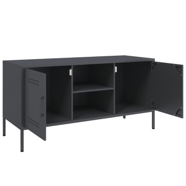 vidaXL Έπιπλο Τηλεόρασης Ανθρακί 100,5x39x50,5cm από Ατσάλι