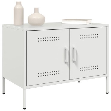vidaXL Έπιπλο Τηλεόρασης Λευκό 68x39x50,5cm από Χάλυβα