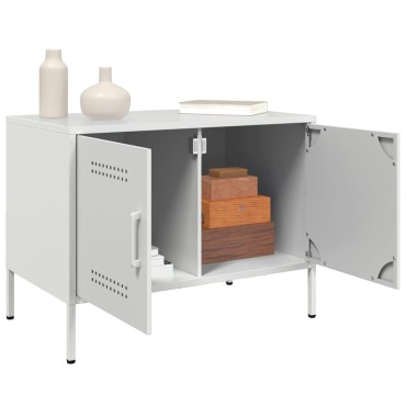 vidaXL Έπιπλο Τηλεόρασης Λευκό 68x39x50,5cm από Χάλυβα