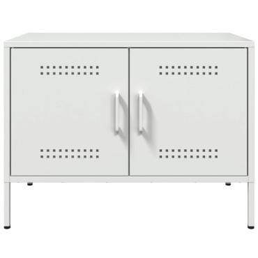 vidaXL Έπιπλο Τηλεόρασης Λευκό 68x39x50,5cm από Χάλυβα
