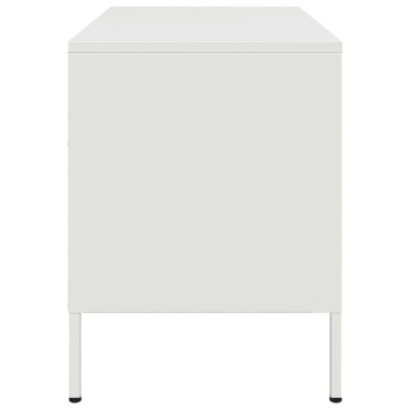 vidaXL Έπιπλο Τηλεόρασης Λευκό 68x39x50,5cm από Χάλυβα