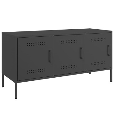 vidaXL Έπιπλο Τηλεόρασης Μαύρο 100,5x39x50,5cm Ατσάλινο