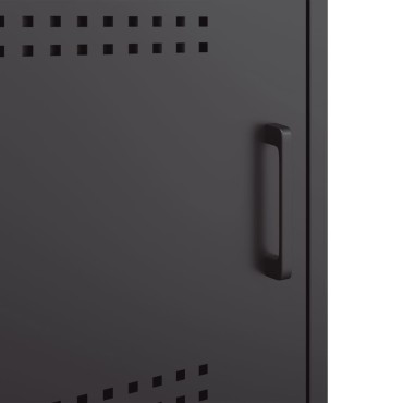 vidaXL Έπιπλο Τηλεόρασης Μαύρο 100,5x39x50,5cm Ατσάλινο