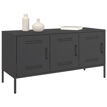 vidaXL Έπιπλο Τηλεόρασης Μαύρο 100,5x39x50,5cm Ατσάλινο