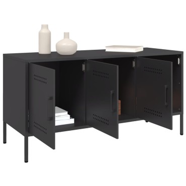 vidaXL Έπιπλο Τηλεόρασης Μαύρο 100,5x39x50,5cm Ατσάλινο