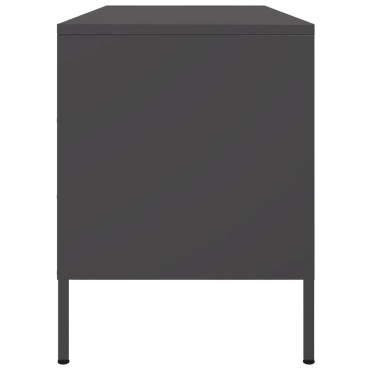 vidaXL Έπιπλο Τηλεόρασης Μαύρο 100,5x39x50,5cm Ατσάλινο