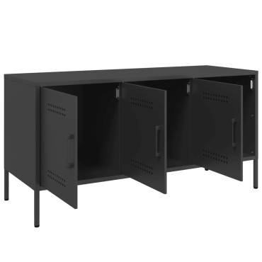 vidaXL Έπιπλο Τηλεόρασης Μαύρο 100,5x39x50,5cm Ατσάλινο