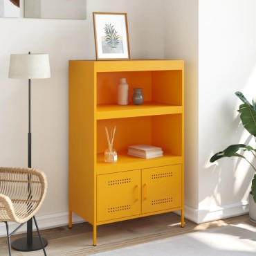 vidaXL Ραφιέρα Μουσταρδί 68x39x113cm από Ατσάλι 1 τεμ.