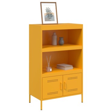 vidaXL Ραφιέρα Μουσταρδί 68x39x113cm από Ατσάλι 1 τεμ.