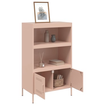 vidaXL Ραφιέρα Ροζ 68x39x113cm από Ατσάλι 1 τεμ.