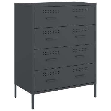 vidaXL Μπουφές Ανθρακί 68x39x89cm από Ατσάλι 1 τεμ.