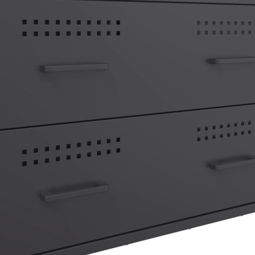 vidaXL Μπουφές Ανθρακί 68x39x89cm από Ατσάλι 1 τεμ.