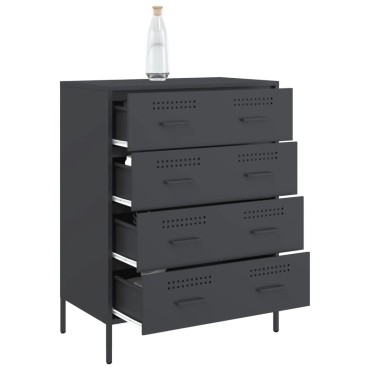 vidaXL Μπουφές Ανθρακί 68x39x89cm από Ατσάλι 1 τεμ.