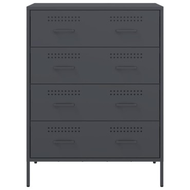 vidaXL Μπουφές Ανθρακί 68x39x89cm από Ατσάλι 1 τεμ.
