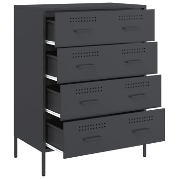 vidaXL Μπουφές Ανθρακί 68x39x89cm από Ατσάλι 1 τεμ.