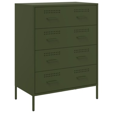 vidaXL Ντουλάπι Πράσινο Λαδί 68x39x89cm από Ατσάλι 1 τεμ.