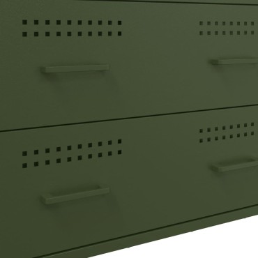 vidaXL Ντουλάπι Πράσινο Λαδί 68x39x89cm από Ατσάλι 1 τεμ.