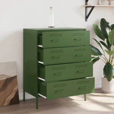 vidaXL Ντουλάπι Πράσινο Λαδί 68x39x89cm από Ατσάλι 1 τεμ.