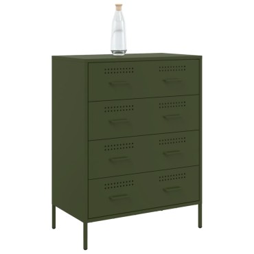 vidaXL Ντουλάπι Πράσινο Λαδί 68x39x89cm από Ατσάλι 1 τεμ.