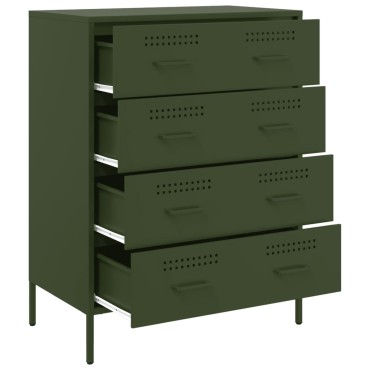 vidaXL Ντουλάπι Πράσινο Λαδί 68x39x89cm από Ατσάλι 1 τεμ.