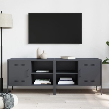 vidaXL Έπιπλα Τηλεόρασης 2 τεμ. Ανθρακί 68x39x50,5cm από Χάλυβα