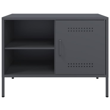 vidaXL Έπιπλα Τηλεόρασης 2 τεμ. Ανθρακί 68x39x50,5cm από Χάλυβα