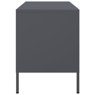 vidaXL Έπιπλα Τηλεόρασης 2 τεμ. Ανθρακί 68x39x50,5cm από Χάλυβα