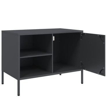 vidaXL Έπιπλα Τηλεόρασης 2 τεμ. Ανθρακί 68x39x50,5cm από Χάλυβα