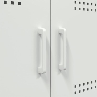 vidaXL Έπιπλα Τηλεόρασης 2 τεμ. Λευκό 68x39x50,5cm από Χάλυβα