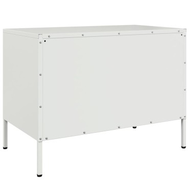 vidaXL Έπιπλα Τηλεόρασης 2 τεμ. Λευκό 68x39x50,5cm από Χάλυβα
