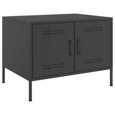 vidaXL Τραπεζάκι Σαλονιού Μαύρο 68x50x50,5cm από Ατσάλι 1 τεμ.