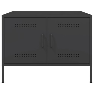 vidaXL Τραπεζάκι Σαλονιού Μαύρο 68x50x50,5cm από Ατσάλι 1 τεμ.