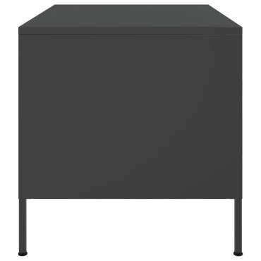 vidaXL Τραπεζάκι Σαλονιού Μαύρο 68x50x50,5cm από Ατσάλι 1 τεμ.