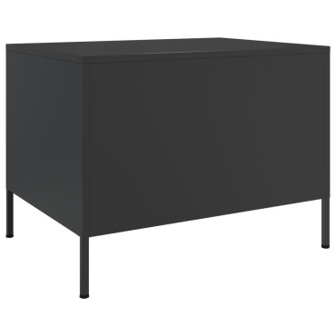 vidaXL Τραπεζάκι Σαλονιού Μαύρο 68x50x50,5cm από Ατσάλι 1 τεμ.