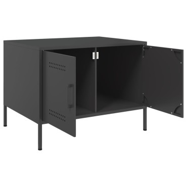 vidaXL Τραπεζάκι Σαλονιού Μαύρο 68x50x50,5cm από Ατσάλι 1 τεμ.