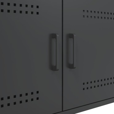 vidaXL Τραπεζάκι Σαλονιού Μαύρο 68x50x50,5cm από Ατσάλι 1 τεμ.