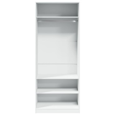 vidaXL Ντουλάπα Λευκή 80x50x200cm από Επεξεργασμένο Ξύλο 1 τεμ.