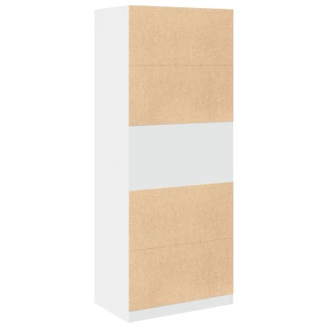 vidaXL Ντουλάπα Λευκή 80x50x200cm από Επεξεργασμένο Ξύλο 1 τεμ.