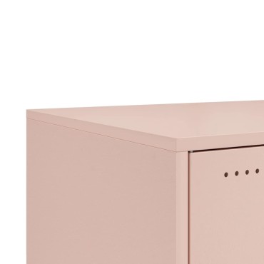 vidaXL Τραπεζάκι Σαλονιού Ροζ 68x50x43,5cm από Ατσάλι 1 τεμ.