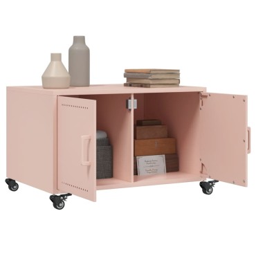 vidaXL Τραπεζάκι Σαλονιού Ροζ 68x50x43,5cm από Ατσάλι 1 τεμ.