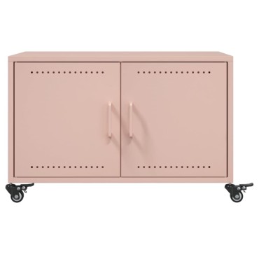 vidaXL Τραπεζάκι Σαλονιού Ροζ 68x50x43,5cm από Ατσάλι 1 τεμ.