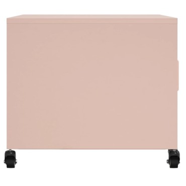 vidaXL Τραπεζάκι Σαλονιού Ροζ 68x50x43,5cm από Ατσάλι 1 τεμ.