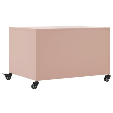 vidaXL Τραπεζάκι Σαλονιού Ροζ 68x50x43,5cm από Ατσάλι 1 τεμ.