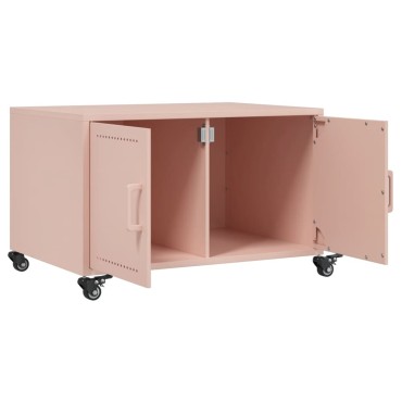vidaXL Τραπεζάκι Σαλονιού Ροζ 68x50x43,5cm από Ατσάλι 1 τεμ.