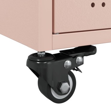 vidaXL Τραπεζάκι Σαλονιού Ροζ 68x50x43,5cm από Ατσάλι 1 τεμ.