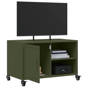 vidaXL Έπιπλο Τηλεόρασης Πράσινο Λαδί 68x39x43,5cm από Ατσάλι