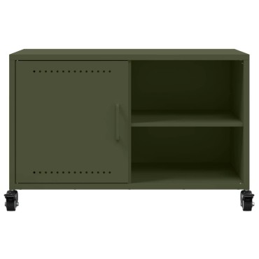 vidaXL Έπιπλο Τηλεόρασης Πράσινο Λαδί 68x39x43,5cm από Ατσάλι
