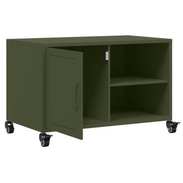 vidaXL Έπιπλο Τηλεόρασης Πράσινο Λαδί 68x39x43,5cm από Ατσάλι