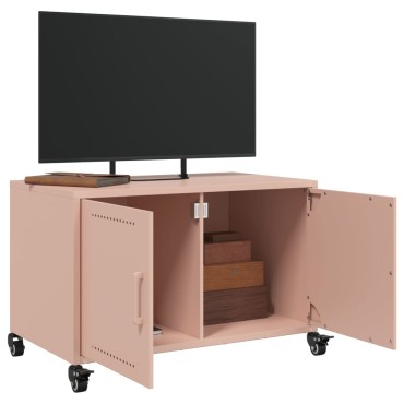 vidaXL Έπιπλο Τηλεόρασης Ροζ 68x39x43,5cm Χάλυβας